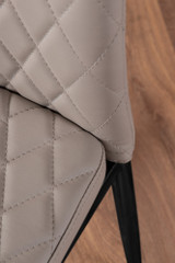 Novara Black Leg 120cm Round Glass Dining Table & 6 Milan Black Leg Chairs - cappuccino-beige-modern-milan-dining-chair-leather-black-leg-7.jpg