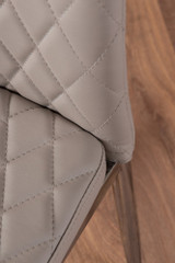 Novara Black Leg 120cm Round Glass Dining Table & 6 Milan Chrome Leg Chairs - cappuccino-milan-hatched-chrome-metal-modern-stylish-dining-chair-5.jpg