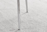 Novara Black Leg Round Glass Dining Table & 6 Calla Silver Leg Chairs - Calla-blue-silver-dining-chair-7.jpg