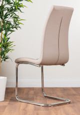 Novara Chrome Metal And Glass Large 120cm Round Dining Table And 6 Murano Chairs Set - cappuccino-beige-modern-leather-chrome-murano-chair-3_2_3.jpg