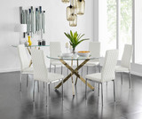Novara Gold Metal Large 120cm Round Dining Table And 6 Milan Chairs Set - novara-120cm-chrome-metal-round-dining-table-and-6-white-leather-milan-chairs-set_3.jpg