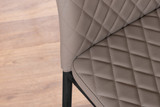 Giovani 6 Black Dining Table & 6 Milan Black Leg Chairs - cappuccino-beige-modern-milan-dining-chair-leather-black-leg-6.jpg