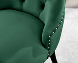Giovani 6 Black Dining Table & 6 Belgravia Black Leg Chairs - belgravia-green-velvet-studded-back-ring-black-leg-chair-6.jpg