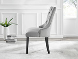 Giovani 6 Black Dining Table & 6 Belgravia Black Leg Chairs - belgravia-grey-velvet-studded-back-ring-black-leg-chair-2.jpg
