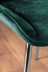Giovani 6 Black Dining Table & 6 Pesaro Silver Leg Chairs - green-pesaro-velvet-silver-chrome-modern-luxury-dining-chair-6.jpg