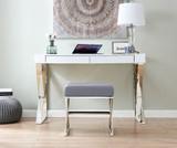 Oxford Modern Grey Velvet And Silver Chrome Stool  - oxford-modern-grey-velvet-silver-chrome-metal-stool-4.jpg