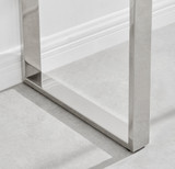 Miami Modern Clear Glass And Chrome Metal Console Table  - miami-modern-clear-glass-and-chrome-metal-console-table-3.jpg