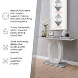 Giovani Grey Glass and White High Gloss Console Table - 125-FBOX-gio-console-table-1.jpg