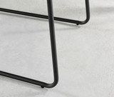Leonardo Glass and Chrome Dining Table & 4 Halle Chairs - halle-dark-grey-fabric-black-leg-dining-chair-4.jpg