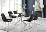 Leonardo 6 Dining Table and 6 Pesaro Silver Leg Chairs - leonardo-6-chrome-dining-table-6-grey-velvet-pesaro-silver-chairs-set - Copy_Black.jpeg