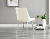 Leonardo 6 Dining Table and 6 Pesaro Silver Leg Chairs - Pesaro-Silver-cream-dining-chair (3).jpg