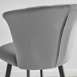 2x Juniper Grey Velvet Counter Stools Black Legs - Juniper-barstool-grey-black-5.jpg