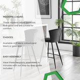2x Juniper Black Velvet Counter Stools Black Legs - Juniper Black.png