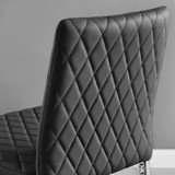 2x Milan Black Faux Leather Counter Stools Silver Legs - Milan-barstool-black-silver-5.jpg