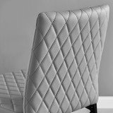 2x Milan Grey Faux Leather Counter Stools Black Legs - Milan-barstool-grey-black-5.jpg