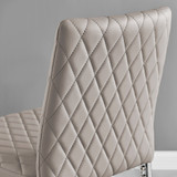 2x Milan Cappuccino Beige Faux Leather Counter Stools Silver Legs - Milan-barstool-beige-silver-5.jpg