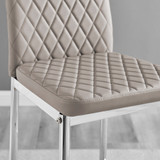 2x Milan Cappuccino Beige Faux Leather Counter Stools Silver Legs - Milan-barstool-beige-silver-3.jpg