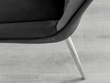 Giovani 6 Grey Dining Table & 6 Pesaro Silver Leg Chairs - Pesaro-Silver-black-dining-chair (6).jpg