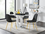 Giovani 4 Grey Dining Table & 4 Corona Gold Leg Chairs - giovani-grey-high-gloss-rectangle-dining-table-4-black-leather-corona-gold-chairs-set_1.jpg
