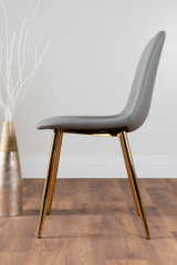 Giovani 4 Grey Dining Table & 4 Corona Gold Leg Chairs - grey-corona-gold-leg-modern-leather-dining-chair-3.jpg