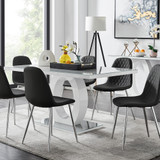 Giovani 6 Grey Dining Table & 6 Corona Silver Leg Chairs - giovani-grey-high-gloss-rectangle-dining-table-6-black-leather-corona-silver-chairs-set-CROP.jpg