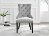 Giovani 6 Grey Dining Table & 6 Belgravia Black Leg Chairs - belgravia-grey-velvet-studded-back-ring-black-leg-chair-1.jpg