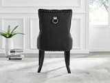 Giovani 6 Grey Dining Table & 6 Belgravia Black Leg Chairs - belgravia-black-velvet-studded-back-ring-black-leg-chair-3.jpg