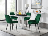 Giovani 4 Grey Dining Table & 4 Pesaro Black Leg Chairs - giovani-grey-high-gloss-rectangle-dining-table-4-green-velvet-pesaro-black-chairs-set_1.jpg