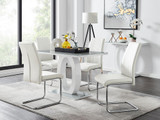 Giovani Grey White Modern High Gloss And Glass Dining Table And 4 Lorenzo Chairs Set - giovani-gry-high-gloss-rectangle-dining-table-4-white-leather-lorenzo-chairs-set_1_1.jpg