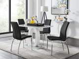 Giovani 4 Grey Dining Table & 4 Isco Chairs - giovani-grey-high-gloss-rectangle-dining-table-4-black-leather-isco-chairs-set_1.jpg