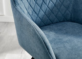 Leonardo Glass and Chrome Dining Table & 6 Falun Black Leg Chairs - Falun-Blue-Fabric-Black-Leg-Dining-Chairs-4.jpg