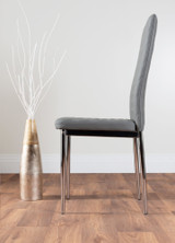 Imperia 4 Modern Grey High Gloss Dining Table And 4 Modern Milan Chairs Set - grey-modern-milan-dining-chair-leather-chrome-2_1_41.jpg