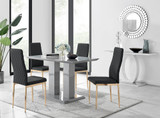 Imperia 4 Grey Dining Table and 4 Gold Leg Milan Chairs - imperia-4-grey-high-gloss-rectangle-dining-table-4-black-leather-milan-gold-chairs-set_1.jpg