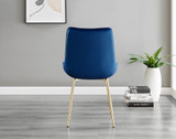 Imperia 6 White Dining Table and 6 Pesaro Gold Leg Chairs - Pesaro-Gold-Navy-dining-table (3).jpg
