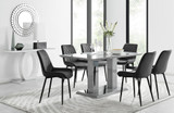 Imperia 6 Grey Dining Table and 6 Pesaro Black Leg Chairs - imperia-6-gry-high-gloss-dining-table-6-gry-velvet-pesaro-silver-chairs-set_Black_2.jpg
