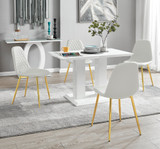 Imperia 4 Modern White High Gloss Dining Table And 4 Corona Gold Chairs Set - imperia-4-seater-high-gloss-rectangle-dining-table-4-white-leather-corona-gold-chairs_1.jpg