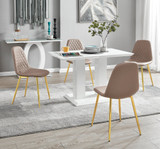 Imperia 4 Modern White High Gloss Dining Table And 4 Corona Gold Chairs Set - imperia-4-seater-high-gloss-rectangle-dining-table-4-beige-leather-corona-gold-chairs_1.jpg