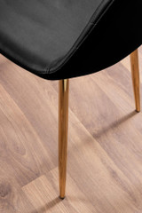Imperia 4 Modern White High Gloss Dining Table And 4 Corona Gold Chairs Set - black-corona-gold-leg-modern-leather-dining-chair-6_2.jpg