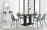 Imperia 6 Black Dining Table and 6 Corona Black Leg Chairs - imperia-6-black-high-gloss-rectangle-dining-table-6-grey-leather-corona-black-chairs-set.jpg