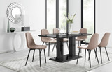 Imperia 6 Black Dining Table and 6 Corona Black Leg Chairs - imperia-6-black-high-gloss-rectangle-dining-table-6-beige-leather-corona-black-chairs-set.jpg