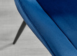 Imperia 4 White Dining Table and 4 Pesaro Black Leg Chairs - Pesaro-Black-Navy-dining-chair (7).jpg