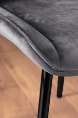 Imperia 4 White Dining Table and 4 Pesaro Black Leg Chairs - grey-pesaro-velvet-black-metal-modern-luxury-dining-chair-5.jpg
