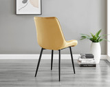 Imperia 4 White Dining Table and 4 Pesaro Black Leg Chairs - Pesaro-Black-mustard yellow-dining-chair (3).jpg