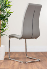 Imperia 6 Black Dining Table and 6 Murano Chairs - grey-modern-leather-chrome-murano-chair-4_28.jpg