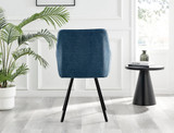 Imperia 6 Grey Dining Table and 6 Falun Black Leg Chairs - Falun-Blue-Fabric-Black-Leg-Dining-Chairs-3.jpg