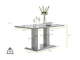 Imperia 6 Grey Dining Table and 6 Murano Chairs - Imperia 6 Grey Dining Table dimensions-90.jpg