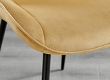 Imperia 6 Black Dining Table and 6 Pesaro Black Leg Chairs - Pesaro-Black-mustard yellow-dining-chair (9).jpg