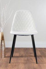 White Imperia 4 Table & 4 Corona Black Leg Chairs - white-corona-black-leg-modern-leather-dining-chair-1.jpg