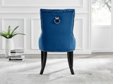 Imperia 4 Grey Dining Table and 4 Belgravia Black Leg Chairs - belgravia-blue-velvet-studded-back-ring-black-leg-chair-3.jpg