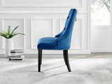 Imperia 4 Grey Dining Table and 4 Belgravia Black Leg Chairs - belgravia-blue-velvet-studded-back-ring-black-leg-chair-2.jpg